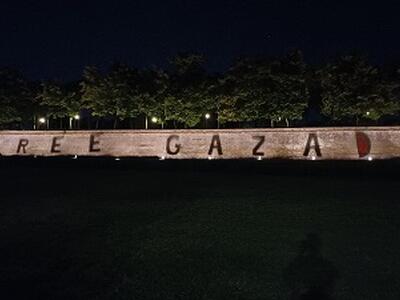&#039;Free Gaza&#039; sulle Mura di Lucca: nasce il collettivo artistico militante lucchese