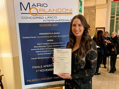 Concorso lirico &quot;Mario Orlandoni&quot;: primo premio al soprano lucchese Francesca Maionchi