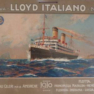 004-Calendario pubblicitario della compagnia Lloyd Italiano. Anno 1910